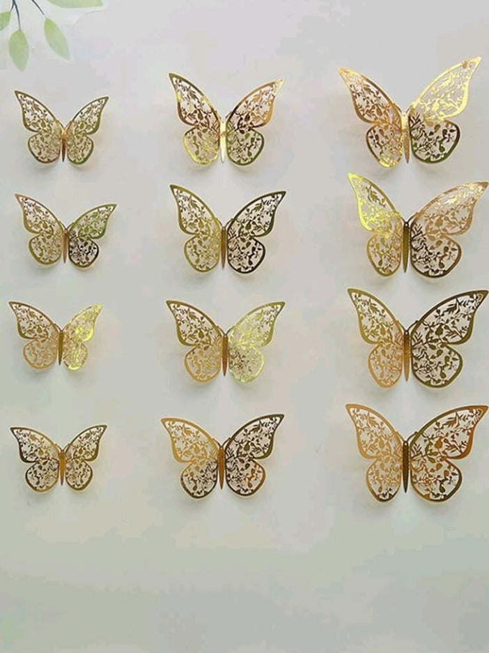 12 Piezas decoración mariposa (651)