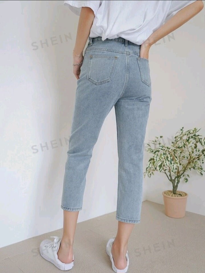 Jeans Rectos de Cintura Alta FS07